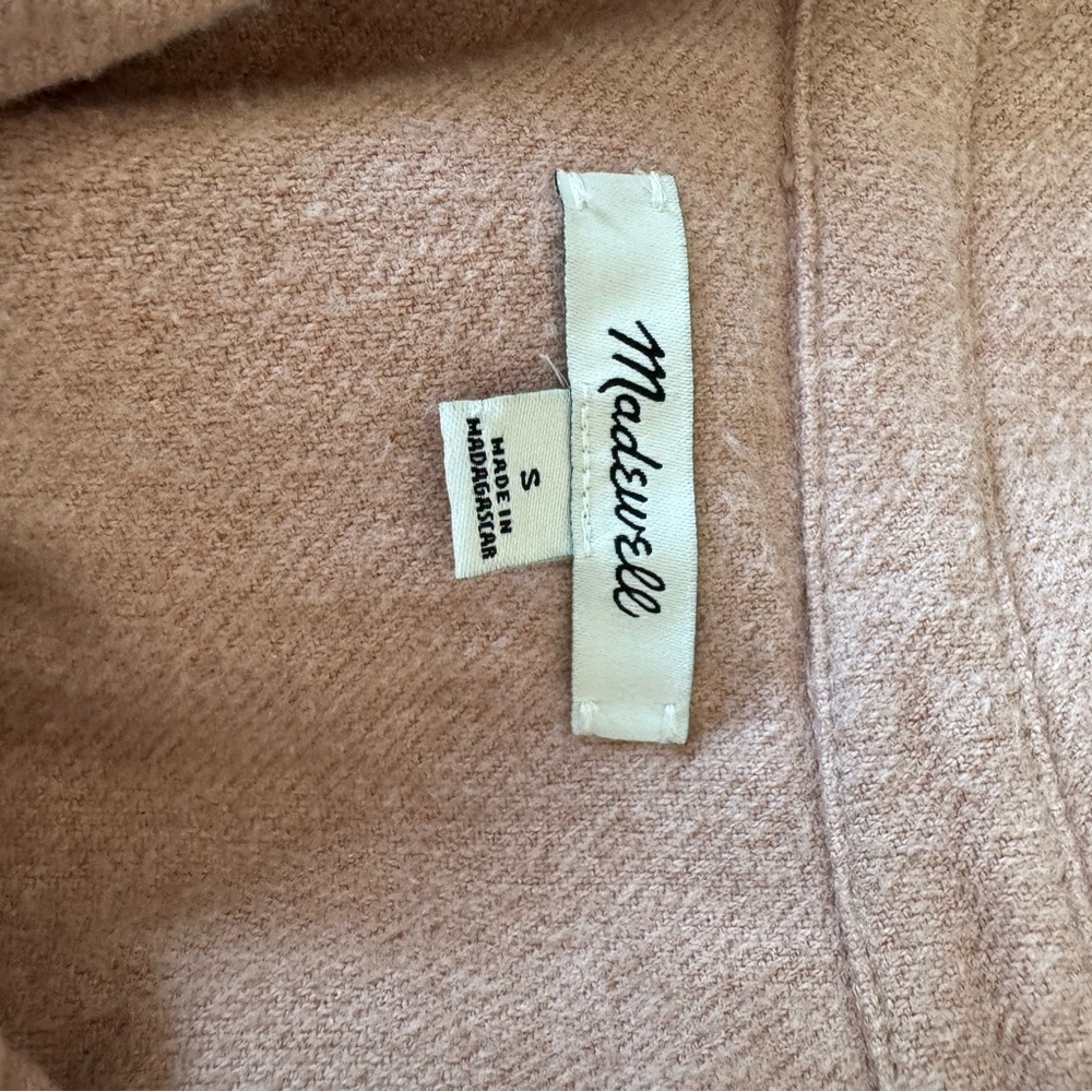 Madewell Heathered Pink Button-Up Flannel Shirt - Picture 9 of 13